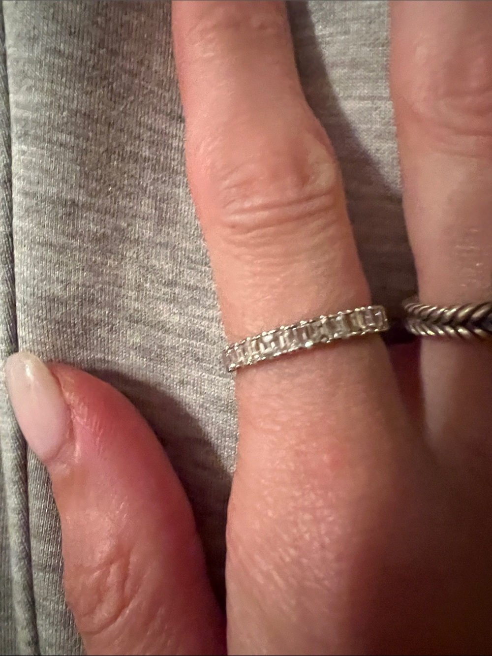 18K diamond baguette ring